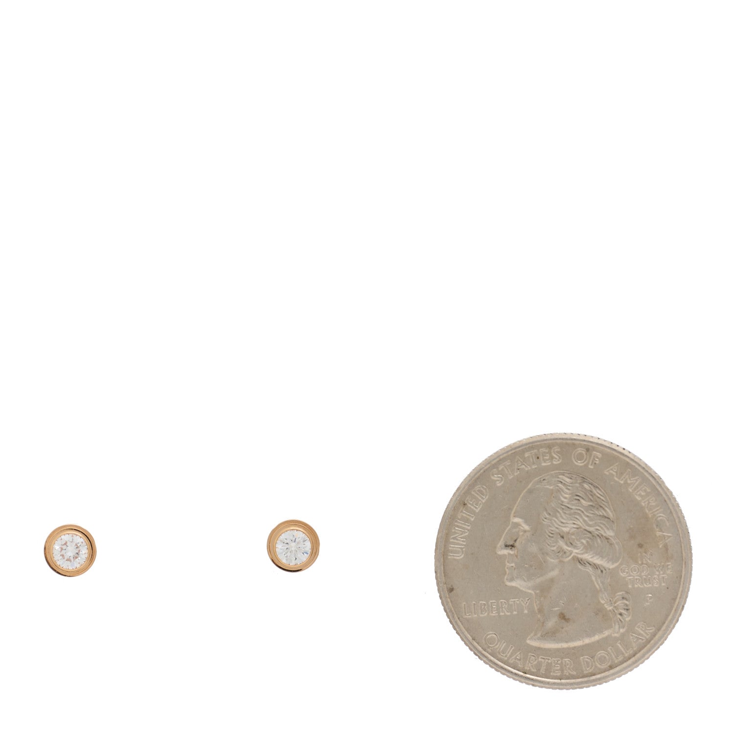 Cartier 18K Pink Gold Diamond MM D'Amour Earrings 2 of 4