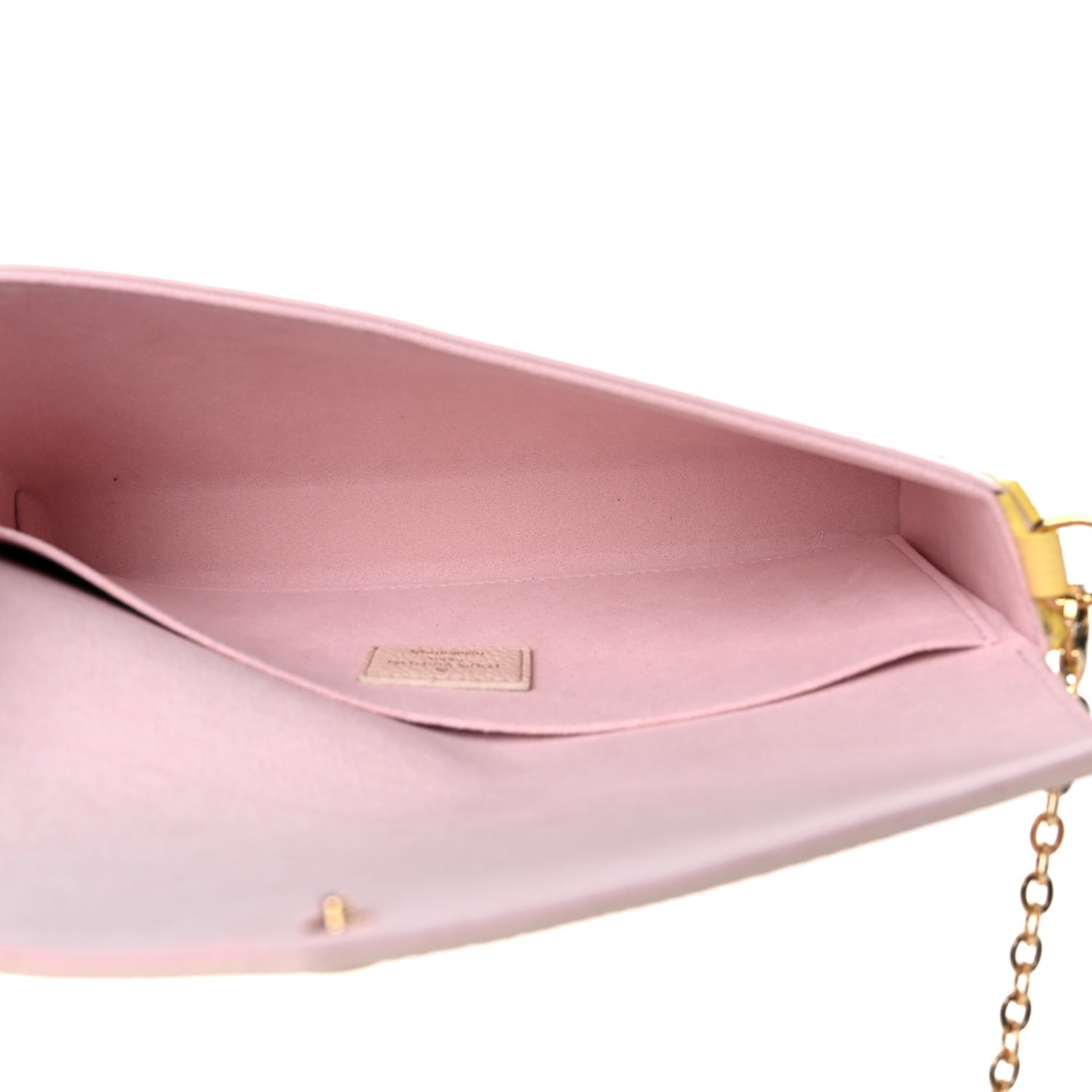 Louis Vuitton Empreinte Spring in the City Felicie Pochette Chain Wallet Pink Beige Yellow 6 of 10