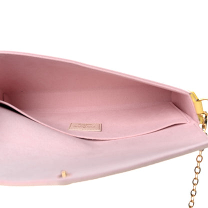 Louis Vuitton Empreinte Spring in the City Felicie Pochette Chain Wallet Pink Beige Yellow 6 of 10