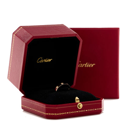 Cartier 18K Pink Gold 8 Diamond 4mm LOVE Wedding Band Ring 51 5.75 6 of 6