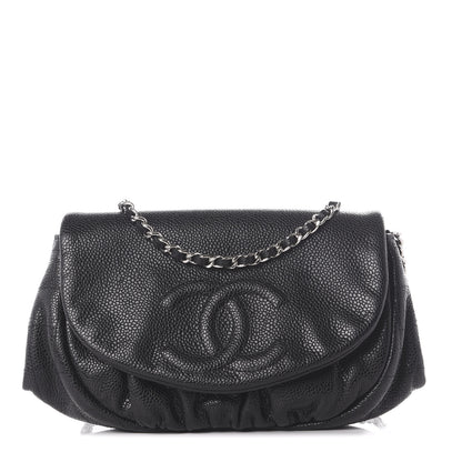 Chanel Caviar Half Moon Wallet On Chain WOC Black 1 of 10