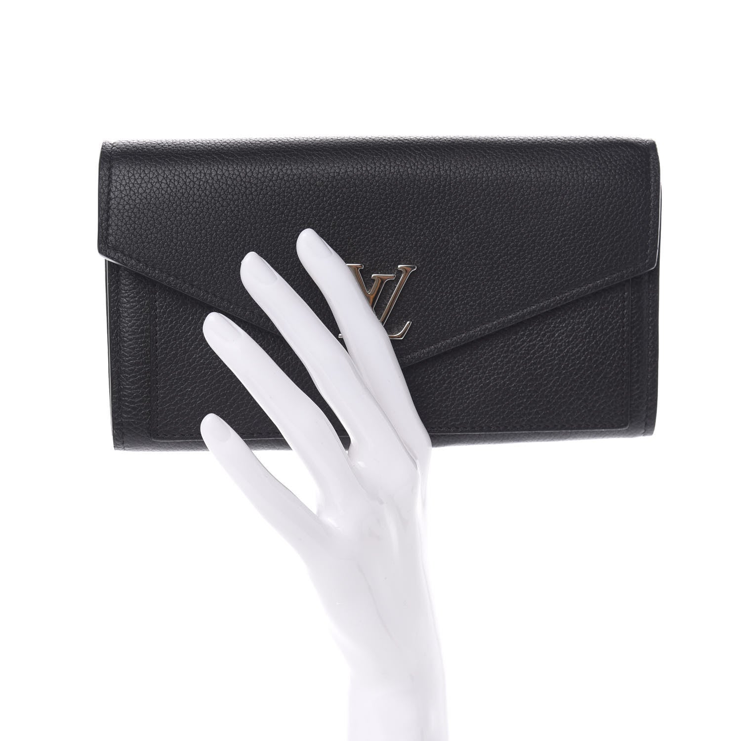 Louis Vuitton Soft Calfskin My Lockme Wallet Black 2 of 7