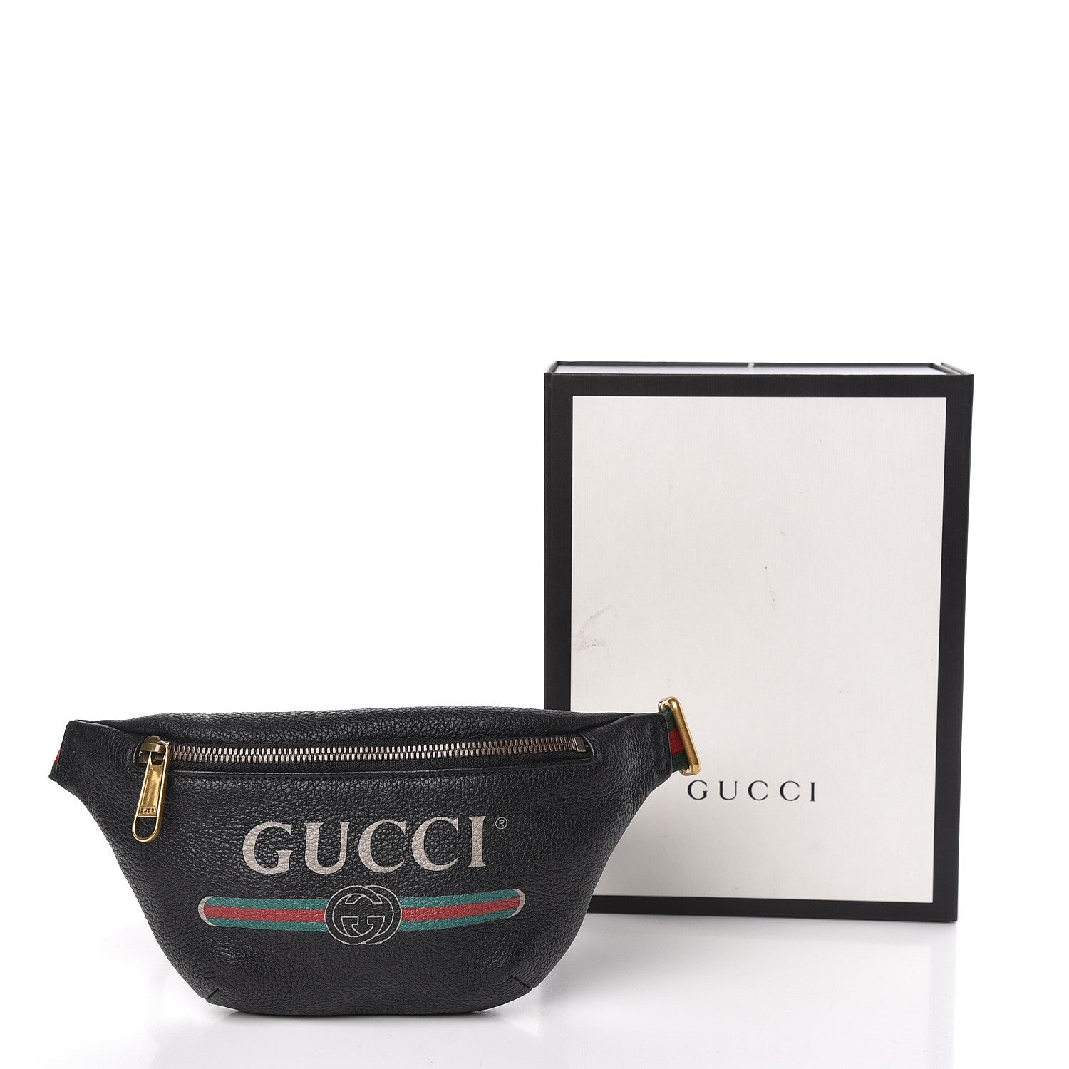 Gucci Grained Calfskin Small Logo Belt Bag Black 11 of 11