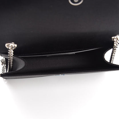 Saint Laurent Satin Sequin Zebra Small Monogram Kate Tassel Satchel Black White 5 of 7