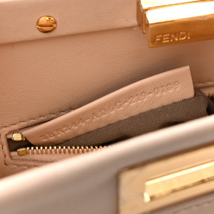 Fendi Nappa Mini Peekaboo Iconic Satchel Rosa Plaster 8 of 17