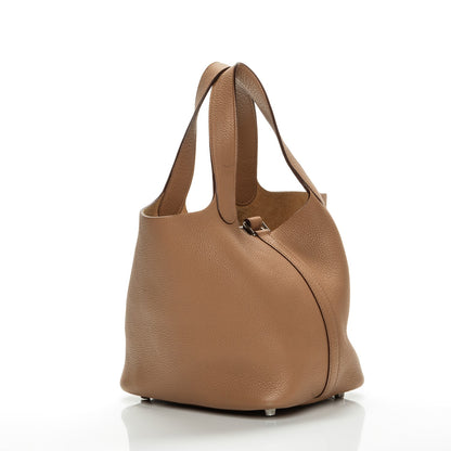 Hermes Taurillon Clemence Picotin 18 PM Biscuit 3 of 10