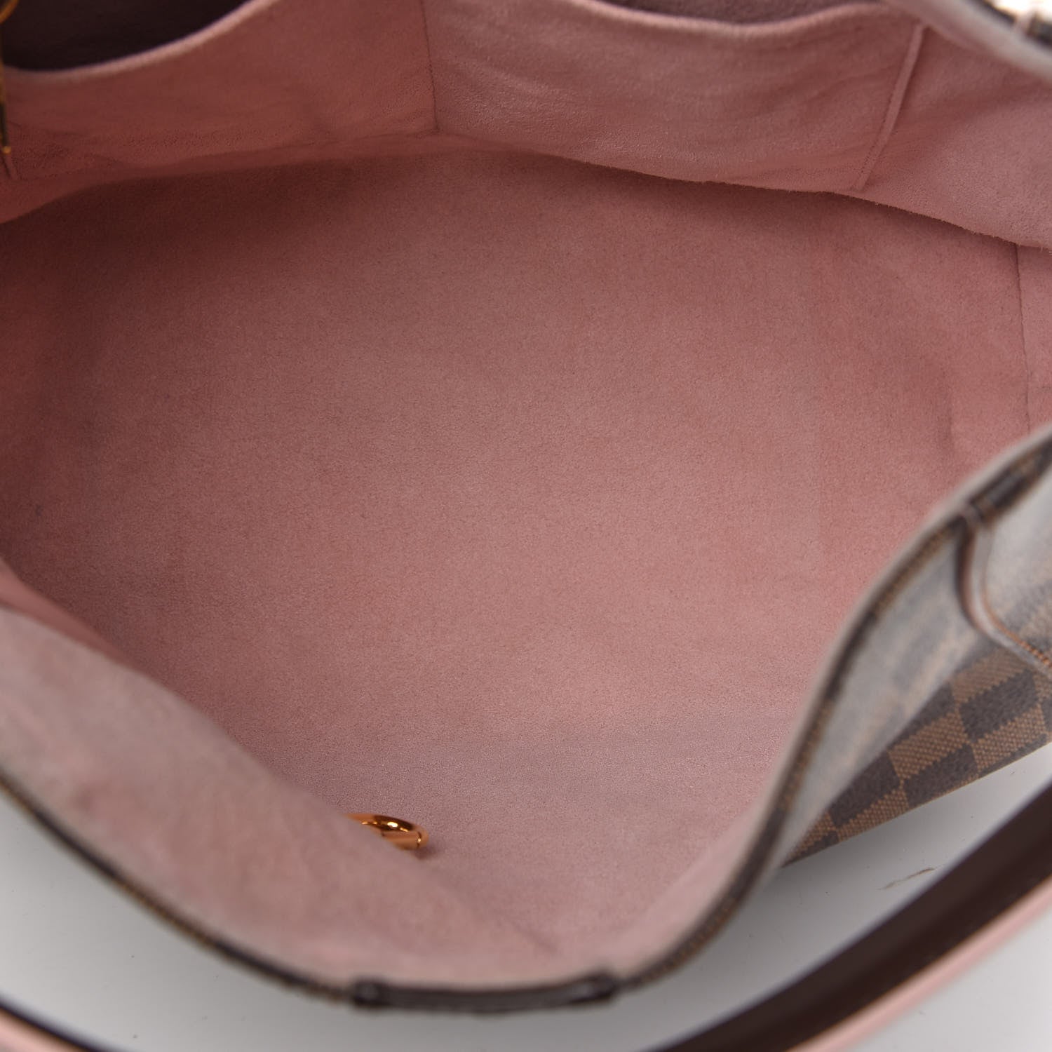 Louis Vuitton Damier Ebene Caissa Hobo Rose Ballerine 5 of 10