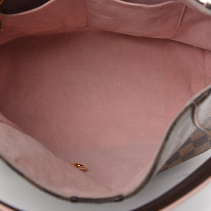 Louis Vuitton Damier Ebene Caissa Hobo Rose Ballerine 5 of 10