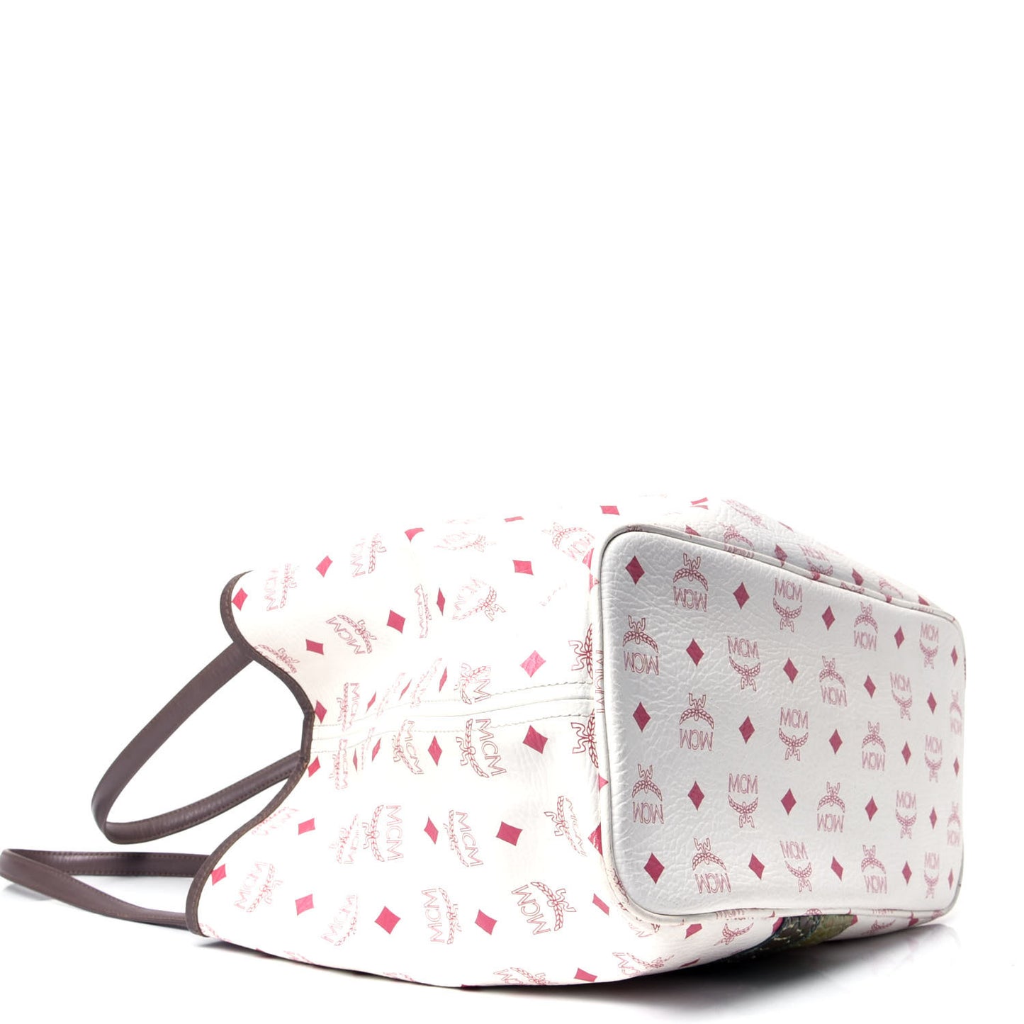 Visetos Striped Munich Lion Tote White