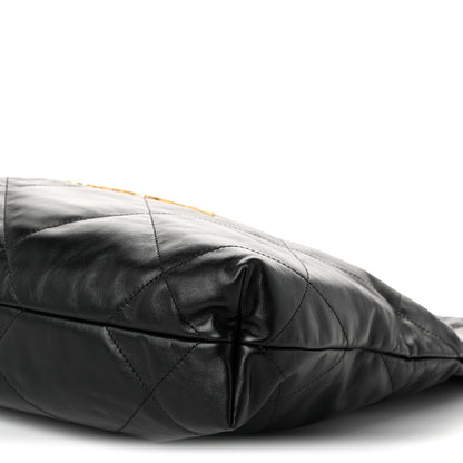 Chanel Shiny Calfskin Quilted Small Chanel 22  Black 11 of 11