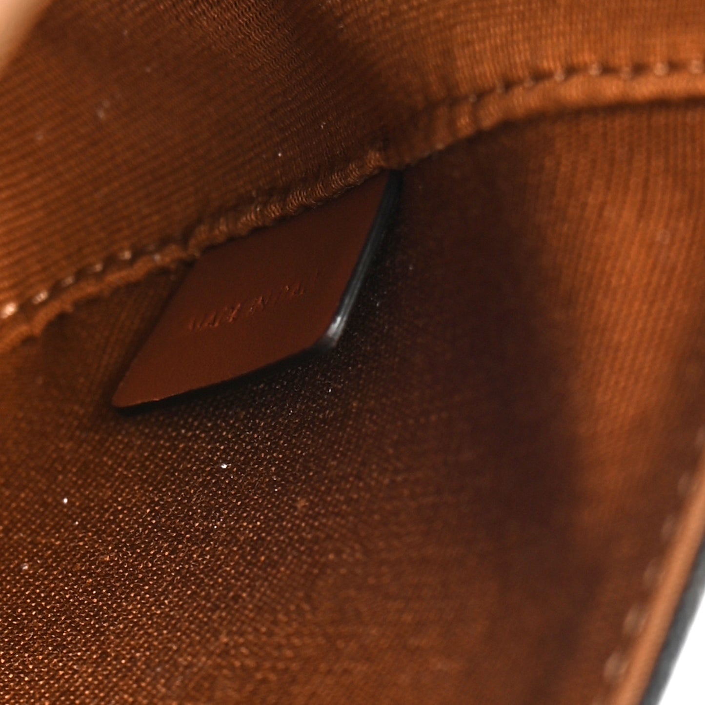 Canvas Calfskin Triomphe Mini Besace Tan