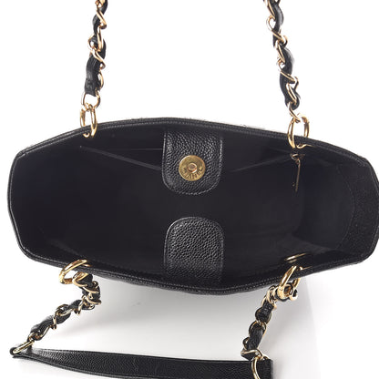 Chanel Caviar Quilted Petit Shopping Tote PST Black 5 of 11