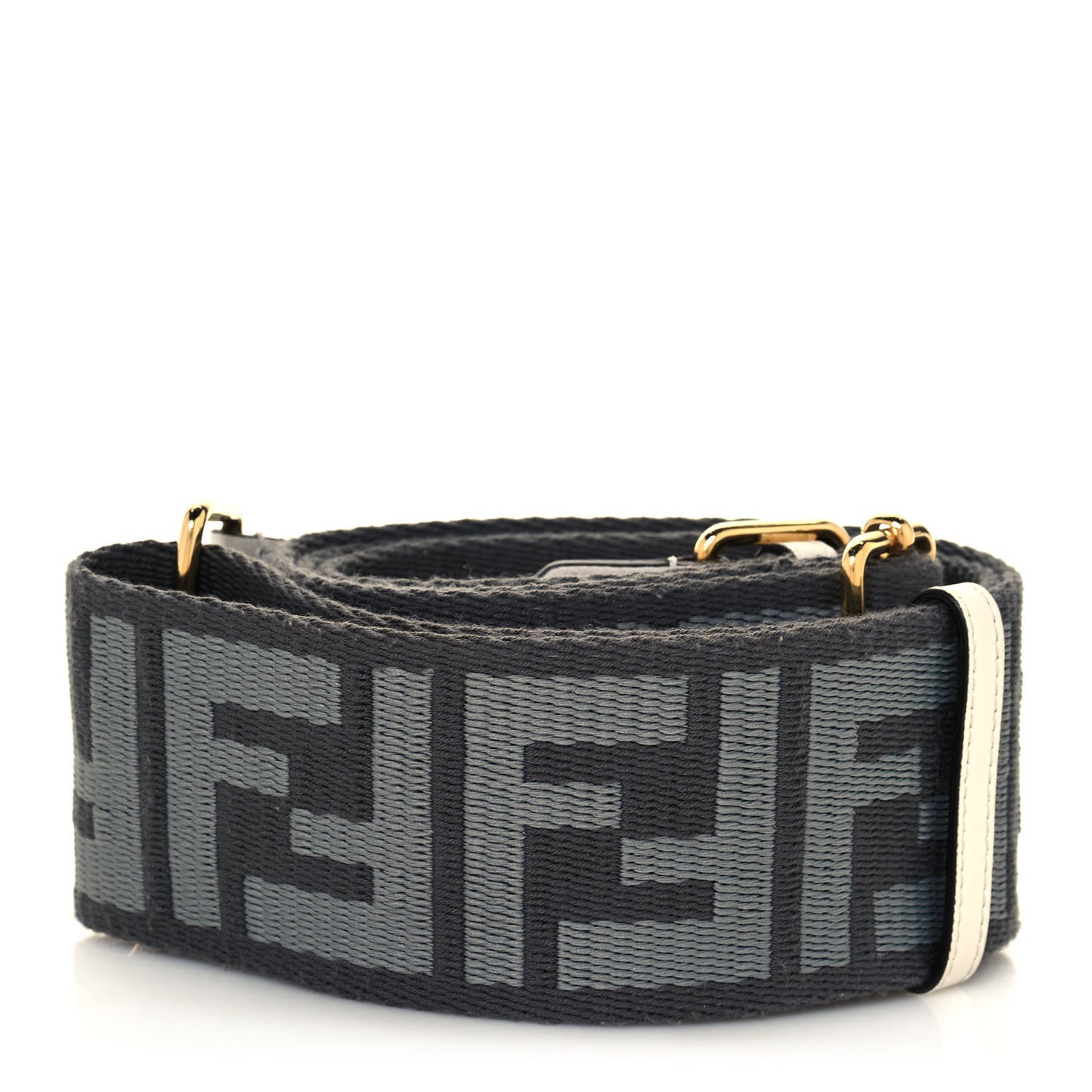 Ribbon Vitello Seta FF 1974 Adjustable Strap You Ardesia Pietra White Ice