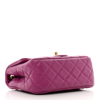 Chanel Lambskin Quilted Mini Pearl Crush Flap Purple 4 of 10