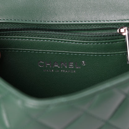 Chanel Lambskin Quilted Mini Square Flap Green 6 of 9