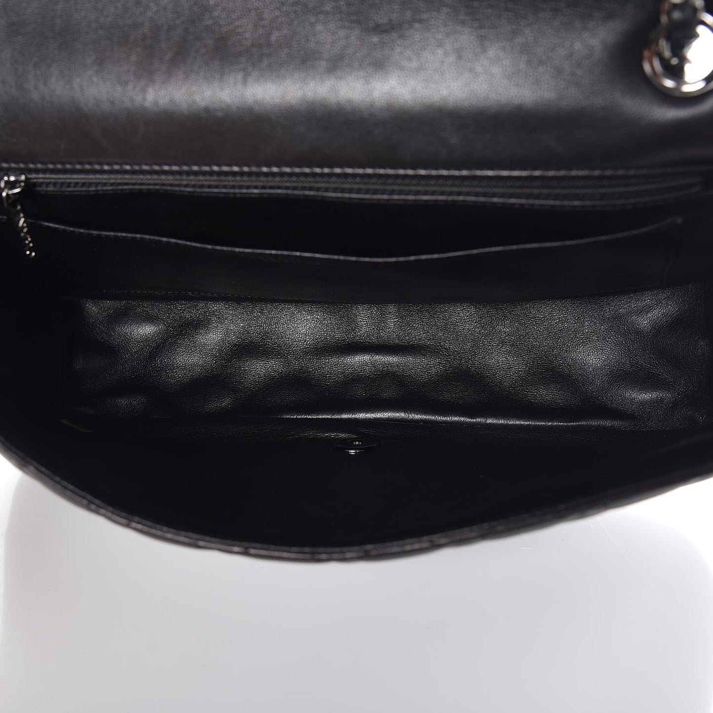 Lambskin Quilted Large Twist Two Tone Flap Bag Black Burgundy