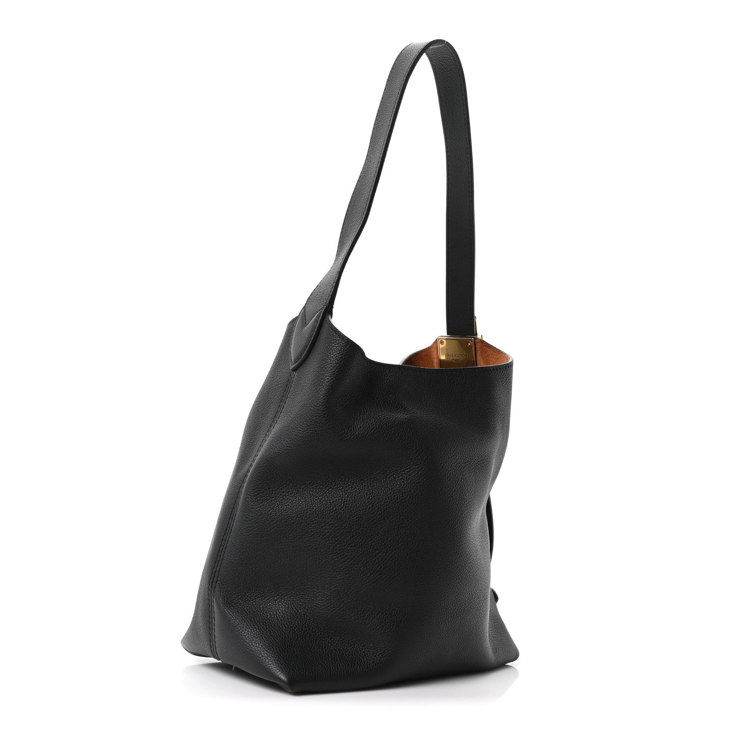 Louis Vuitton Grained Calfskin Low Key Hobo PM Black 4 of 10
