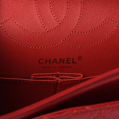 Chanel Aged Calfskin Quilted 2.55 Reissue 225 Flap Red 9 of 11