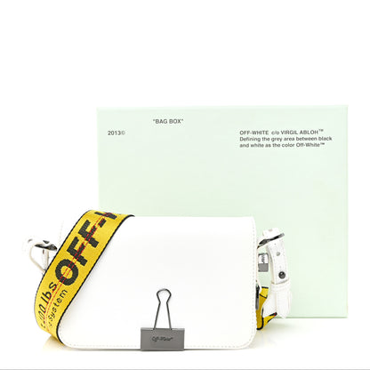 Off-White Calfskin Mini Binder Clip Bag White 15 of 15