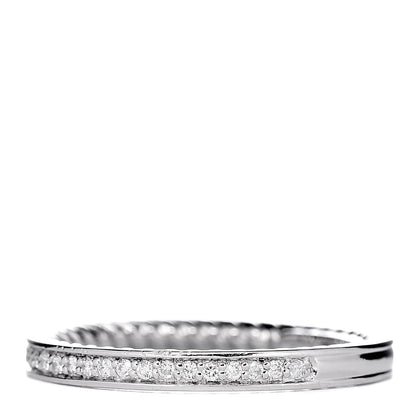 David Yurman Platinum Diamond 2.3mm Eden Half Eternity Wedding Band Ring 52 6 3 of 6
