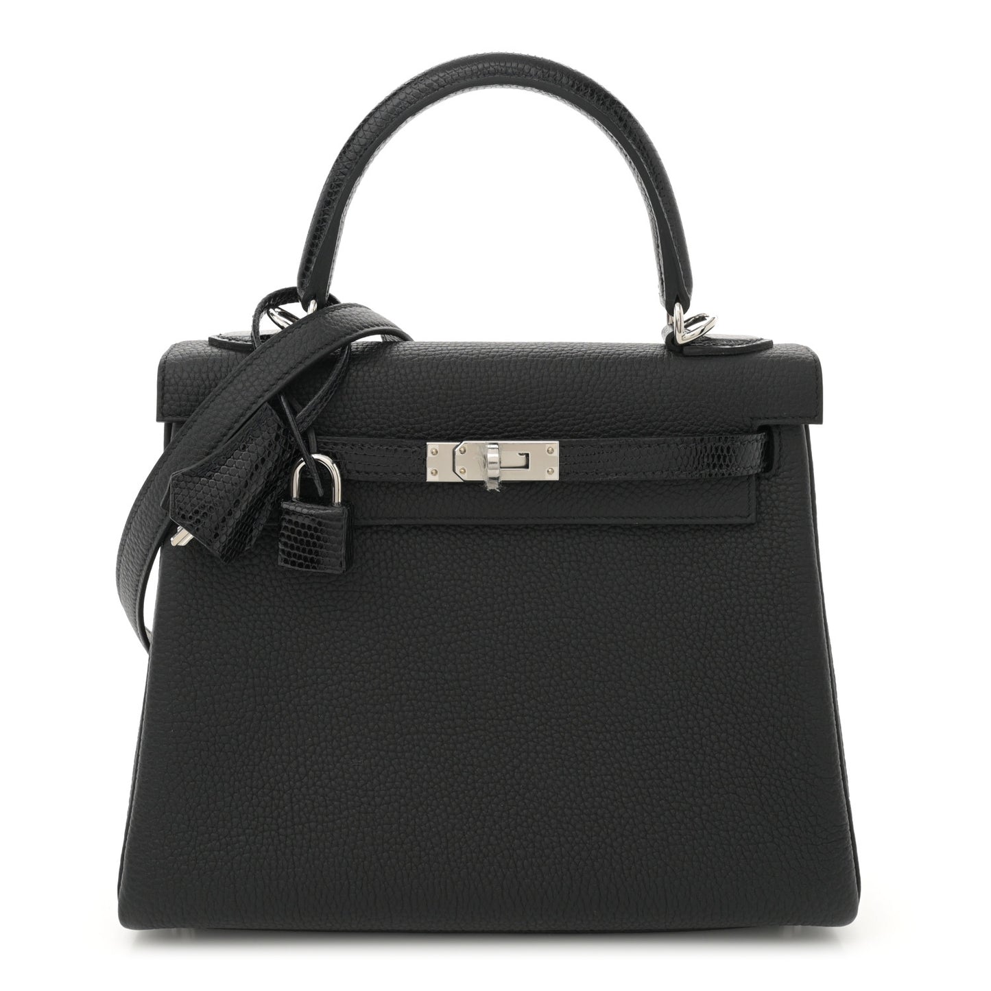 Togo Lizard Kelly Retourne Touch 25 Black