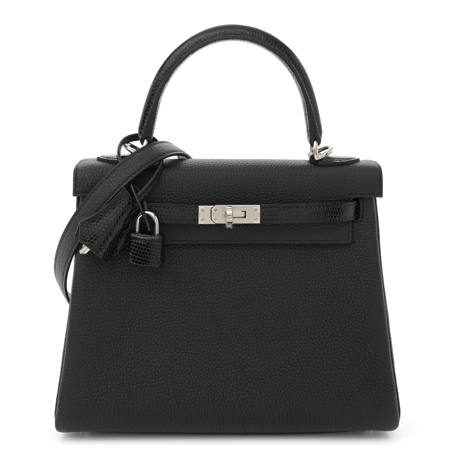 Hermes Togo Lizard Kelly Retourne Touch 25 Black 1 of 11