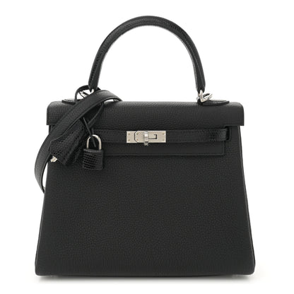 Hermes Togo Lizard Kelly Retourne Touch 25 Black 1 of 11