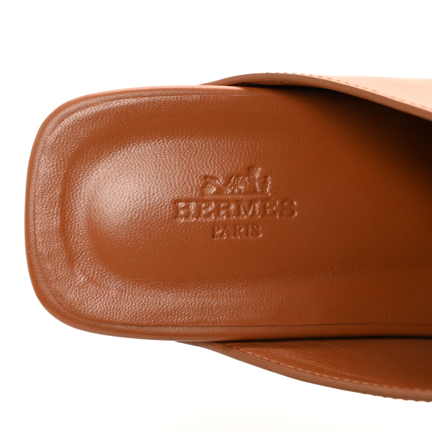 Hermes Calfskin Beechwood Earth Mules 39 Marron Glaise 8 of 10
