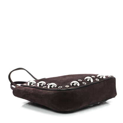 Valentino Garavani Suede Studded Mini Nellcote Shopping Tote Brown 4 of 9