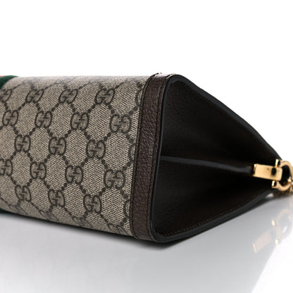 Gucci GG Supreme Monogram Web Medium Ophidia Chain Shoulder Bag Brown 9 of 12