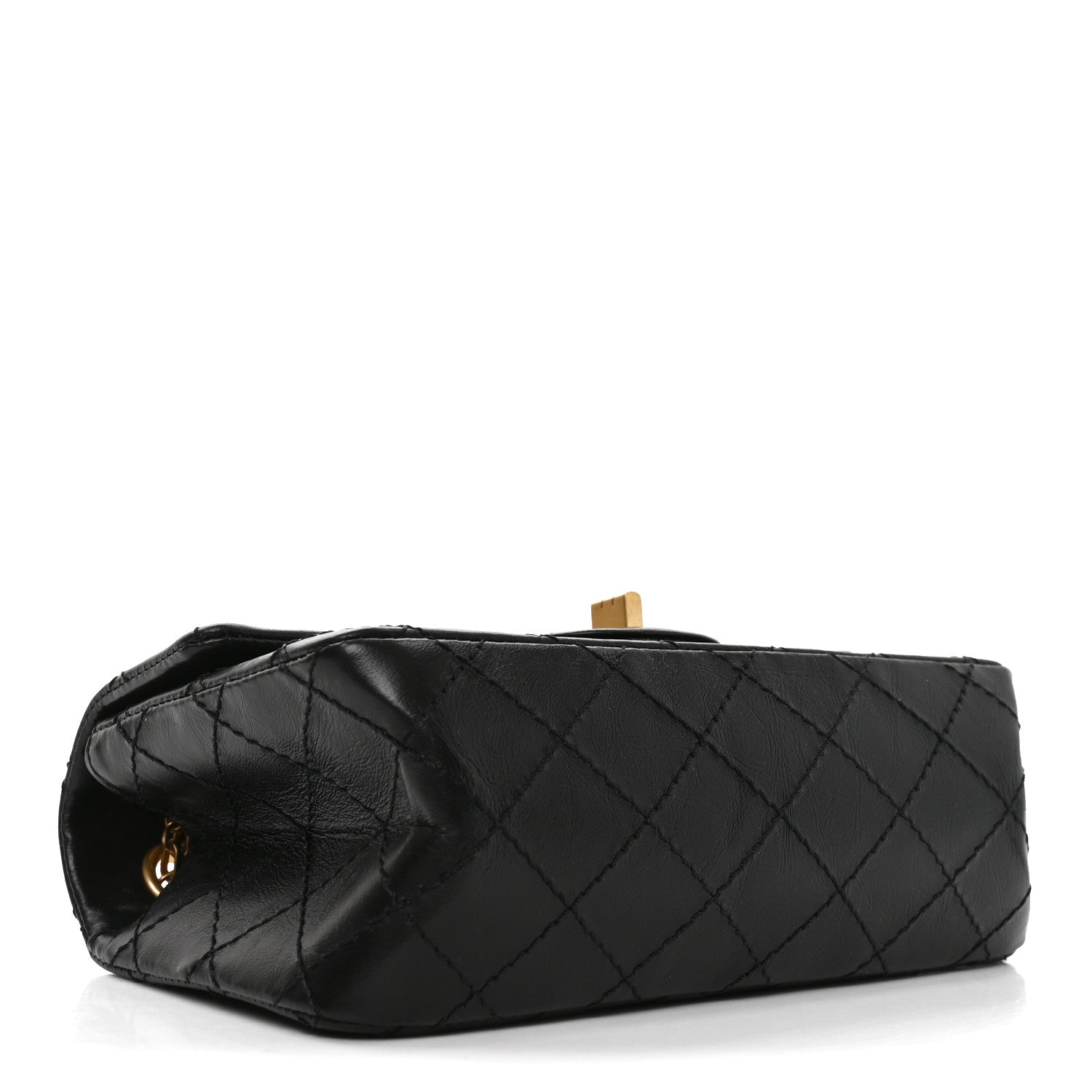 Chanel Aged Calfskin Quilted 2.55 Reissue Mini Flap Black 4 of 11