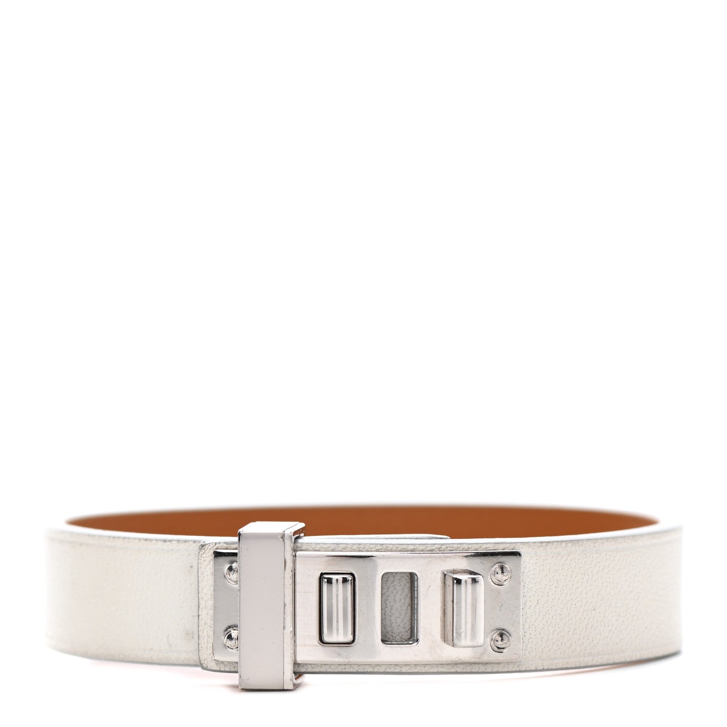 Hermes Swift Mini Dog Simple Tour Bracelet T3 White 1 of 6