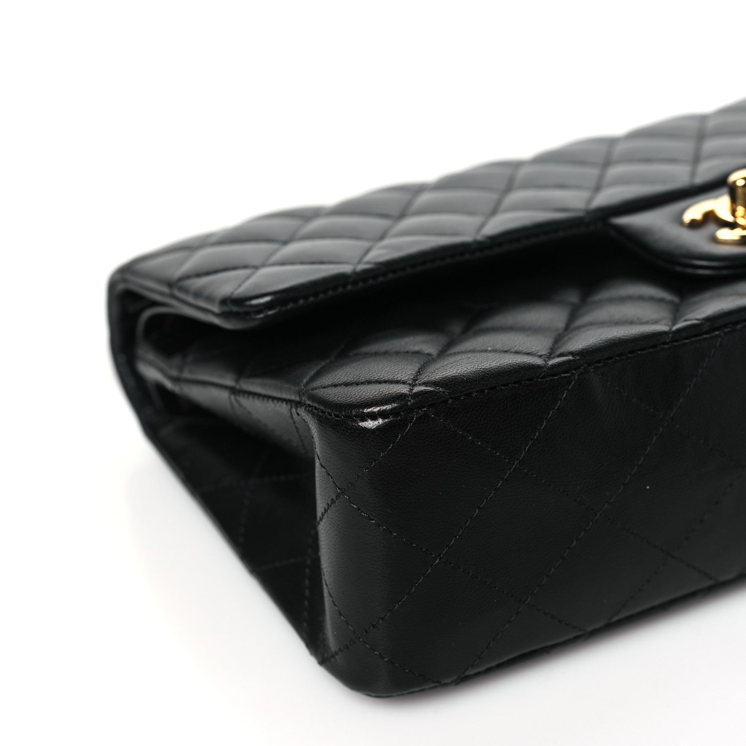 Chanel Lambskin Quilted Medium Double Flap Black 9 of 11