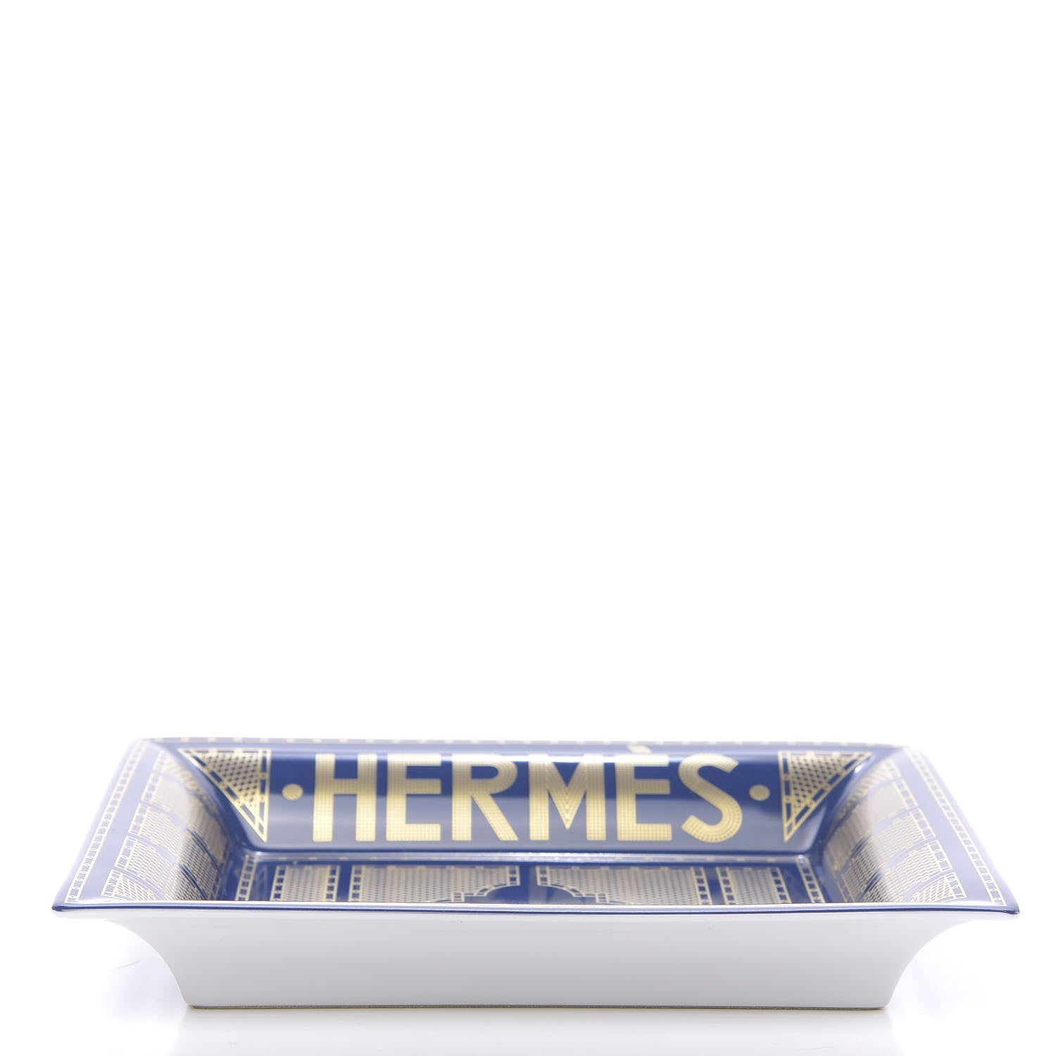 Hermes Porcelain Sellier Change Tray Bleu Roi 3 of 6