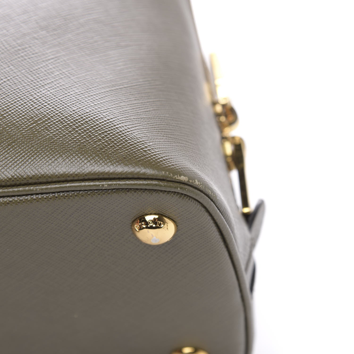 Prada Saffiano Lux Medium Promenade Tote Militare 14 of 17
