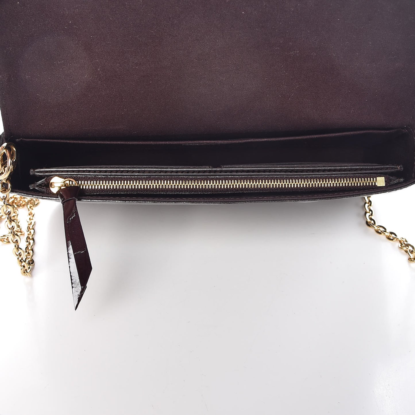 Vernis Pochette Felicie Chain Wallet Amarante