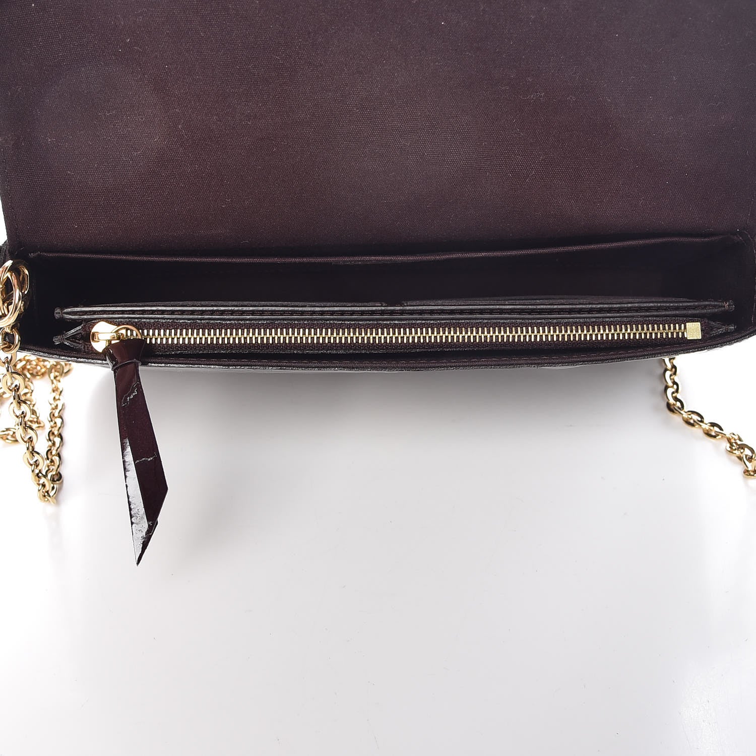 Louis Vuitton Vernis Pochette Felicie Chain Wallet Amarante 6 of 11