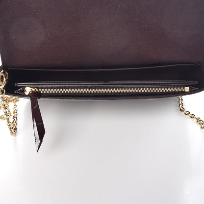 Louis Vuitton Vernis Pochette Felicie Chain Wallet Amarante 6 of 11