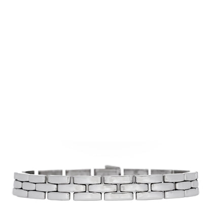 Cartier 18k White Gold Panthere Maillon Three Row Bracelet 1 of 4