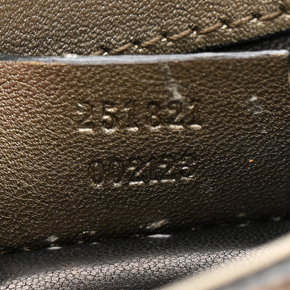 Gucci Snakeskin Small 1973 Chain Shoulder Bag Gunmetal 7 of 13