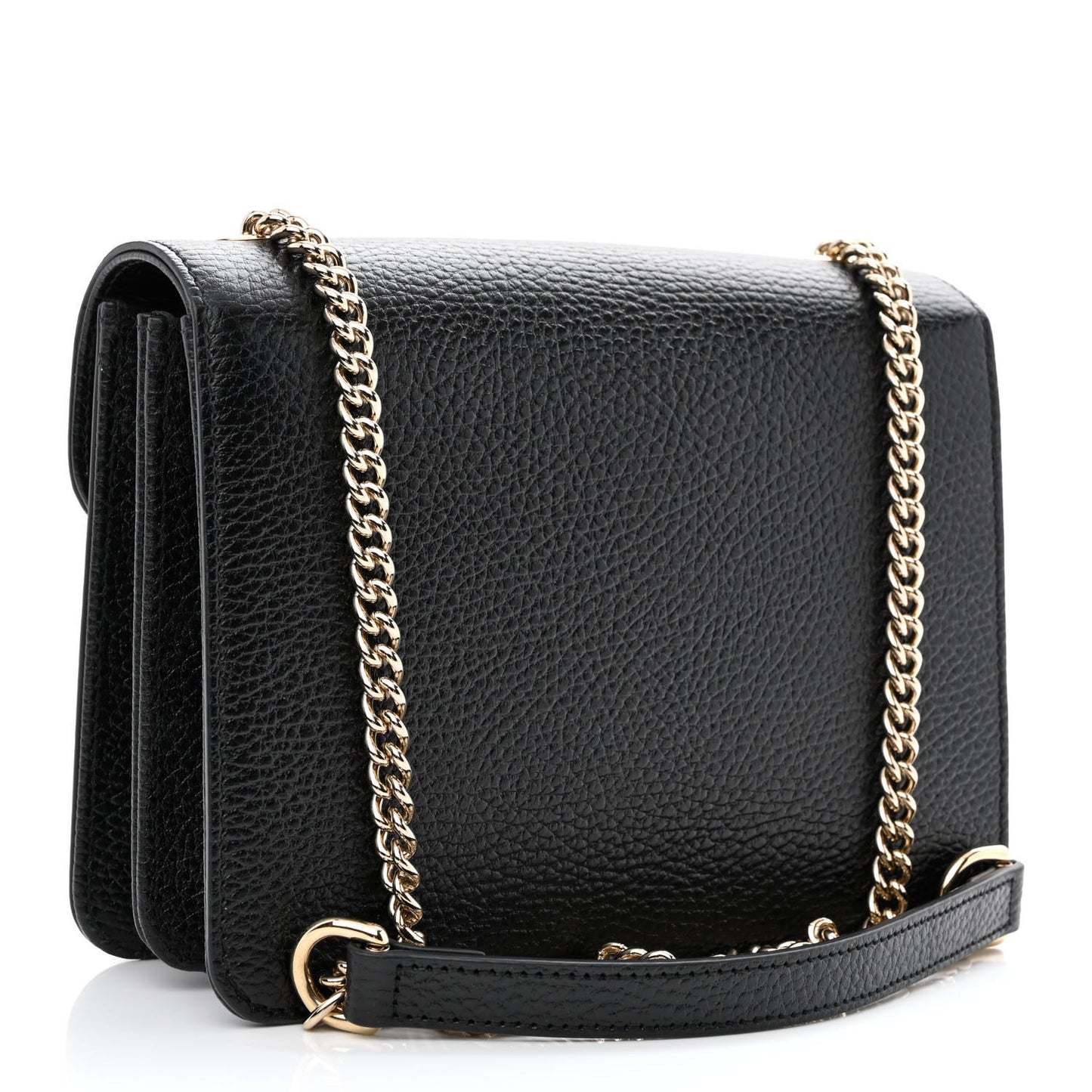 Dollar Calfskin Small Interlocking G Shoulder Bag Black