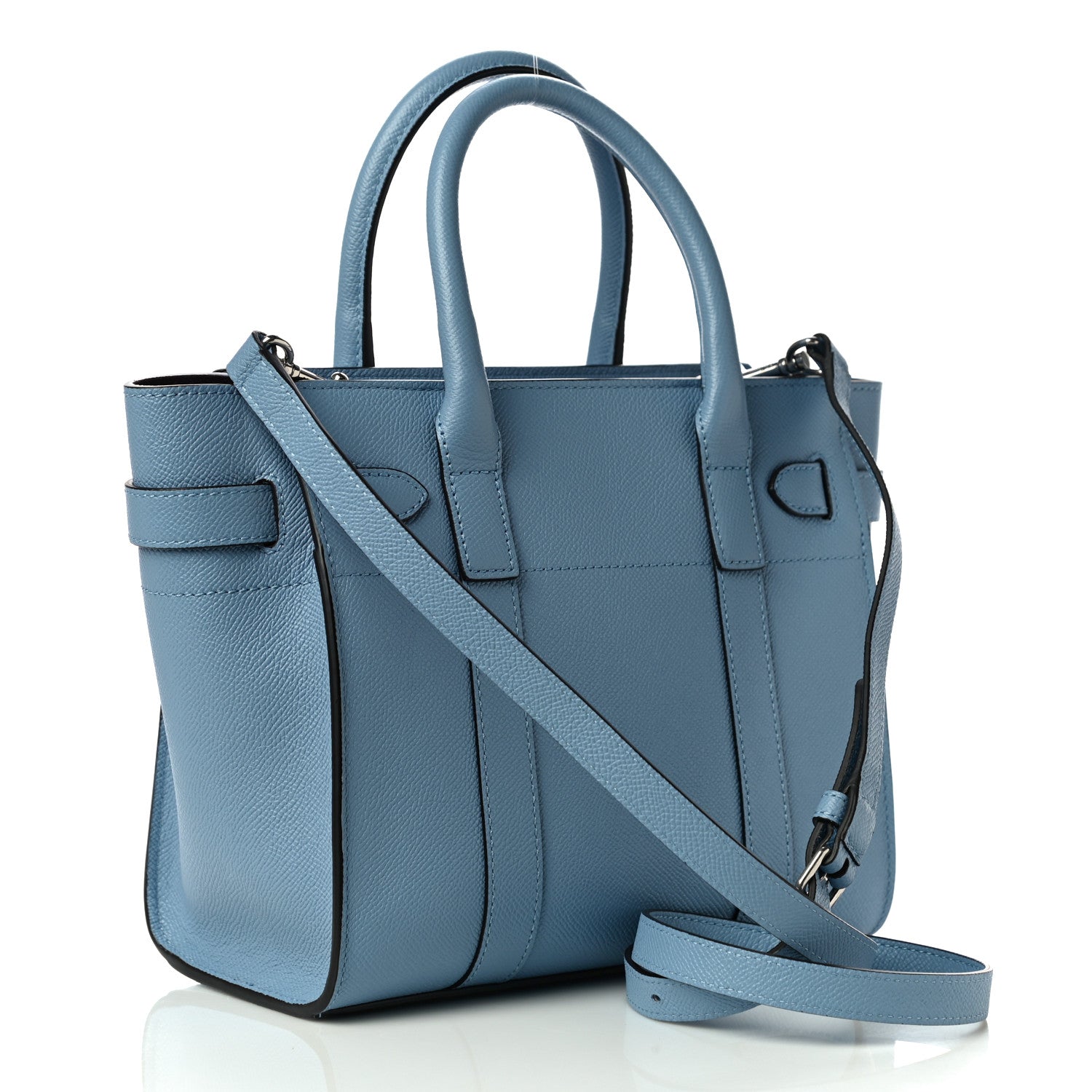 Mulberry Small Classic Grain Mini Zipped Bayswater Pale Slate 3 of 9