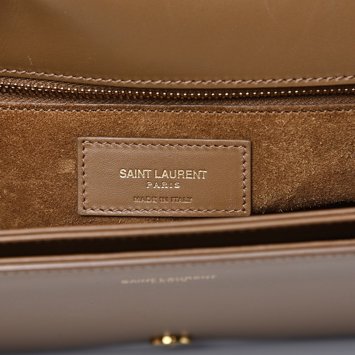 Smooth Calfskin Medium Classic Monogram Universite Bag Dark Beige