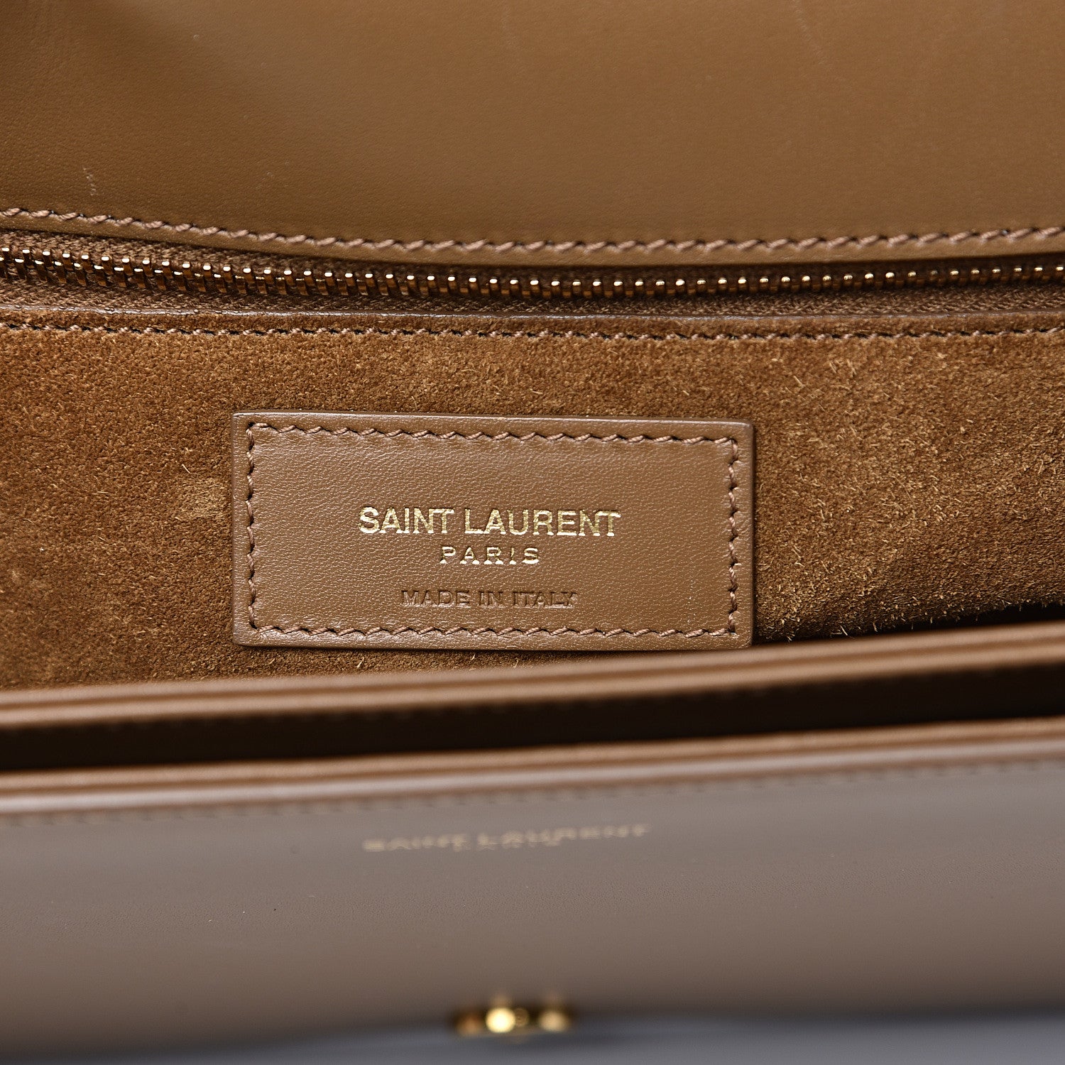 Saint Laurent Smooth Calfskin Medium Classic Monogram Universite Bag Dark Beige 5 of 17