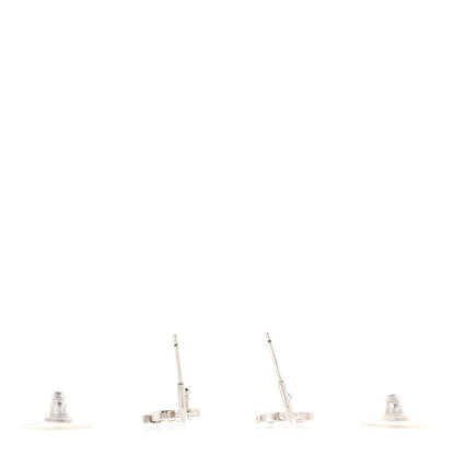 Chanel CC Drop Earrings Silver 3 of 4