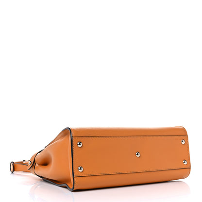 Fendi Vitello Seta Shiny Nappa Plexiglass Granite Medium Peekaboo Iconic Satchel Ginger Latte 4 of 9