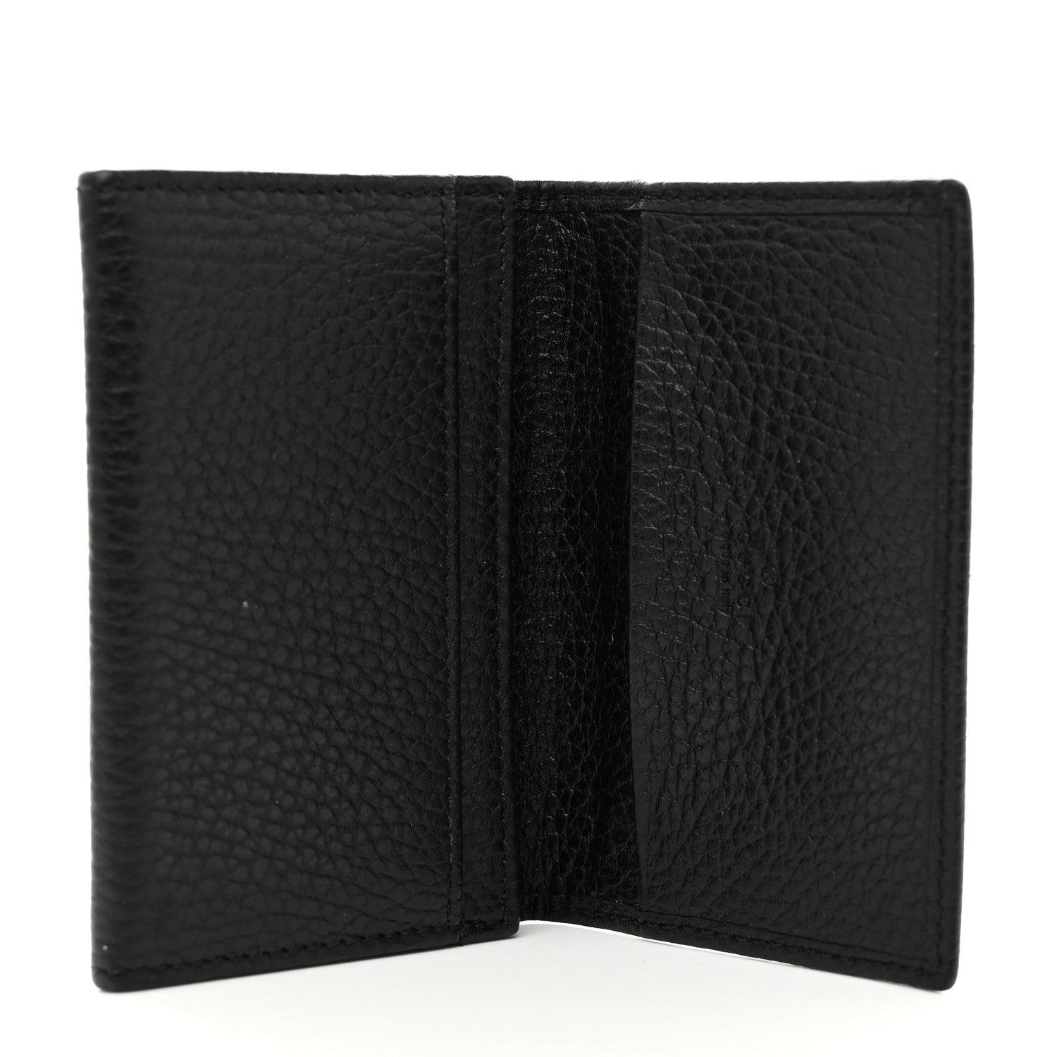 Gucci Pebbled Calfskin GG Marmont Card Case Black 5 of 7
