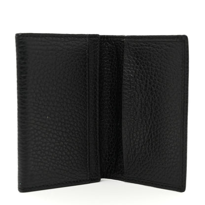 Gucci Pebbled Calfskin GG Marmont Card Case Black 5 of 7