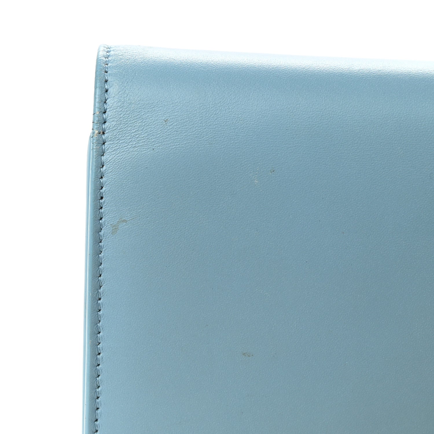 Saint Laurent Smooth Calfskin Classic Monogram Cassandre Clutch Blue Glacier 11 of 11