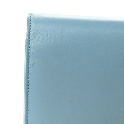 Saint Laurent Smooth Calfskin Classic Monogram Cassandre Clutch Blue Glacier 11 of 11